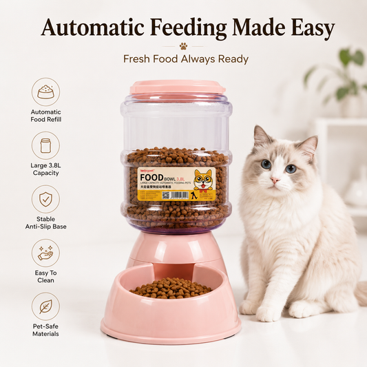 Nexora™ AutoFeast Pro — 3.8L Automatic Gravity Pet Food Dispenser For Pets