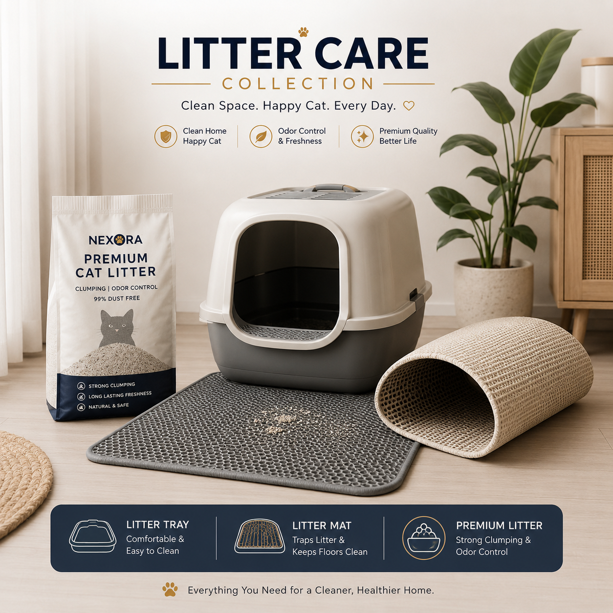 Nexora™ Premium Litter Care