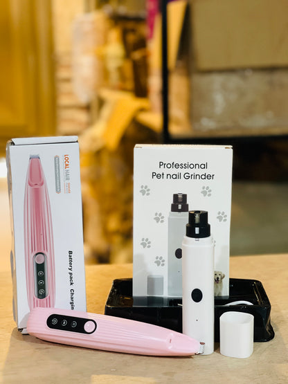 Nexora™ 2-in-1 Pet Grooming Kit – Paw Trimmer + Nail Grinder