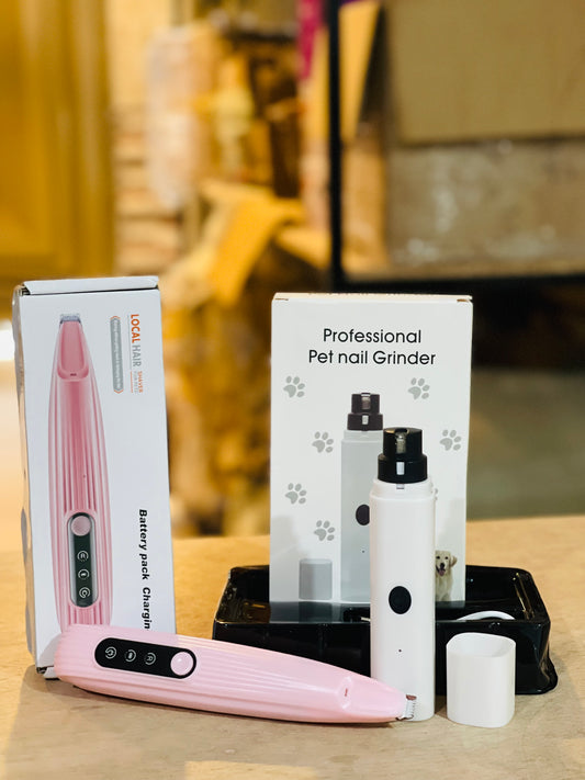 Nexora™ 2-in-1 Pet Grooming Kit – Paw Trimmer + Nail Grinder