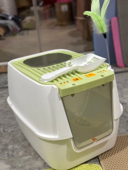 Nexora™ CozyClean Elite — Premium Enclosed Cat Litter Box With Splash Guard & Spacious Privacy Design