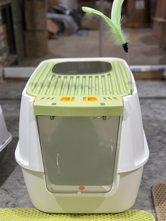 Nexora™ CozyClean Elite — Premium Enclosed Cat Litter Box With Splash Guard & Spacious Privacy Design