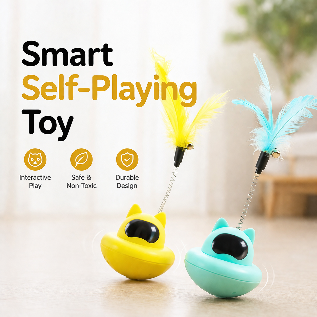 Nexora™ UFO Tumbler Toy — Smart Self-Balancing Pet Teaser