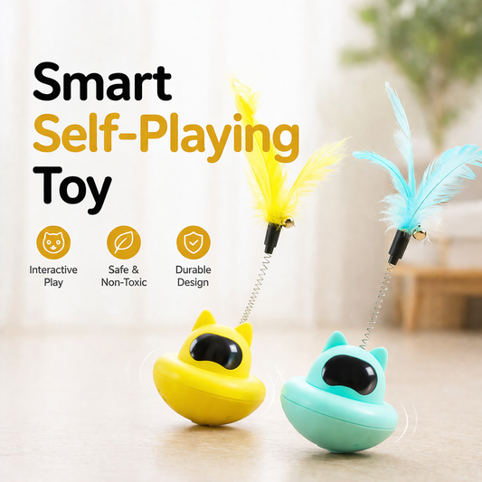 Nexora™ UFO Tumbler Toy — Smart Self-Balancing Pet Teaser