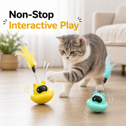 Nexora™ UFO Tumbler Toy — Smart Self-Balancing Pet Teaser