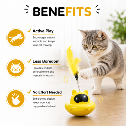 Nexora™ UFO Tumbler Toy — Smart Self-Balancing Pet Teaser