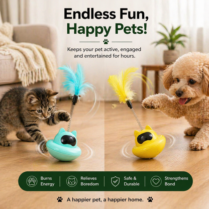 Nexora™ UFO Tumbler Toy — Smart Self-Balancing Pet Teaser