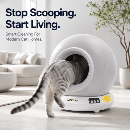 Nexora™ CleanSphere Pro — Automatic Self-Cleaning Cat Litter Box With WiFi & Bluetooth App Control