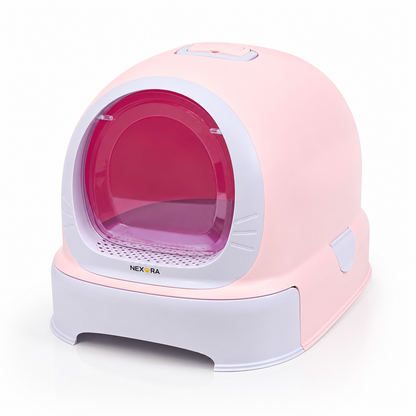 Nexora™ CleanSpace Pro — Premium Enclosed Cat Litter Box With Movable Waste Tray, Scoop & Waste Bags