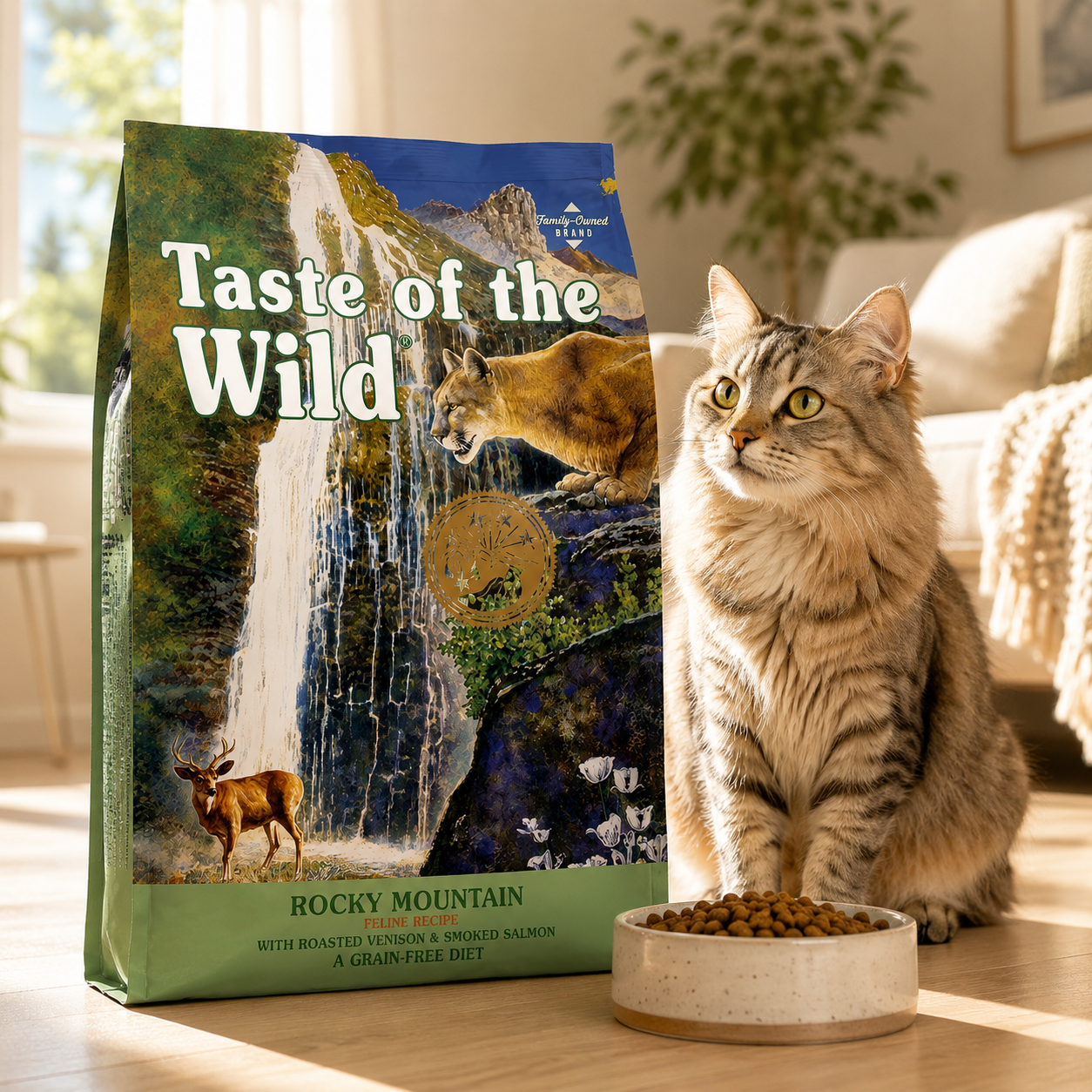 Taste of the Wild® Rocky Mountain Feline Recipe — High-Protein Cat Food With Roasted Venison & Smoked Salmon