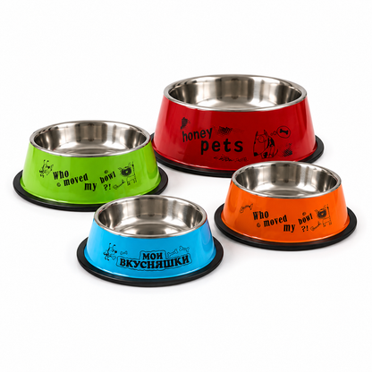 Nexora™ SteelServe Classic — Premium Stainless Steel Anti-Slip Pet Feeding Bowl (4 Sizes)