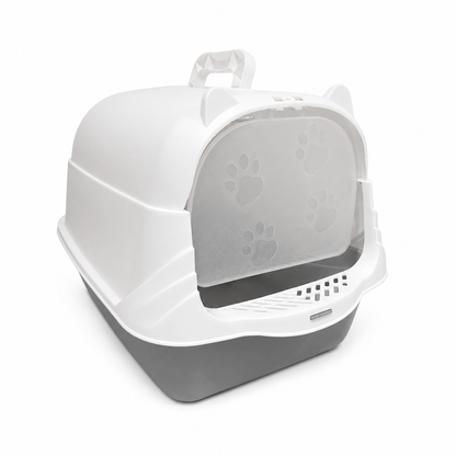 Nexora™ PrivacyPaw Haven — Premium Enclosed Cat Litter Box With Privacy Door & Anti-Tracking Step