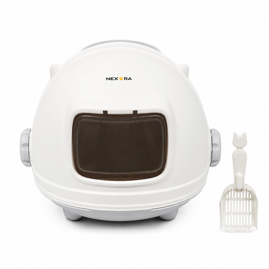 Nexora™ PremiumShield — Enclosed Cat Litter Box With Scoop