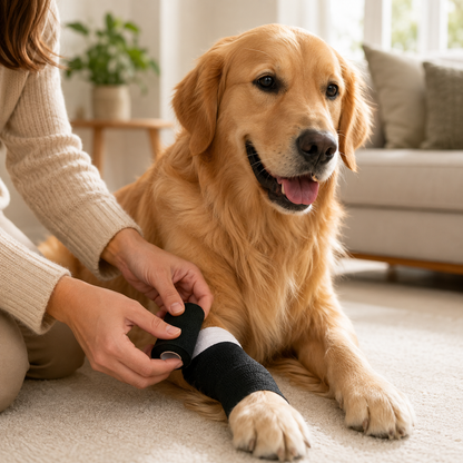 Nexora™ PetCare Wrap — Self-Adhesive Protective Bandage for Dogs & Cats