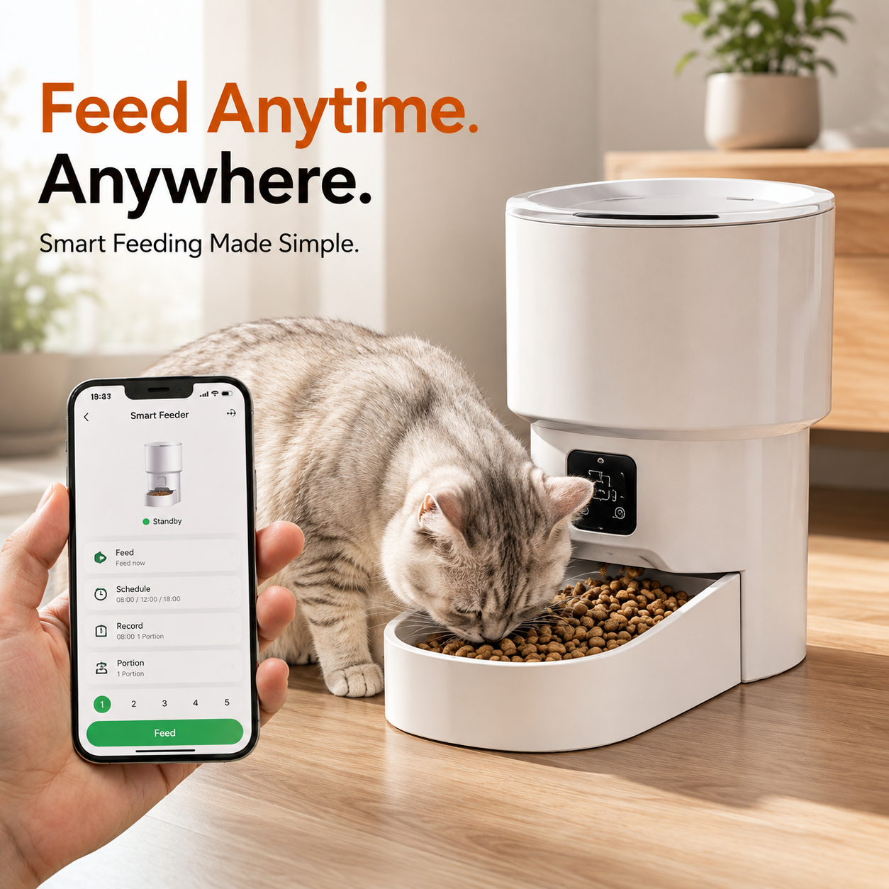 Nexora™ SmartFeed Elite — WiFi App-Controlled Automatic Pet Food Dispenser For Cats & Dogs