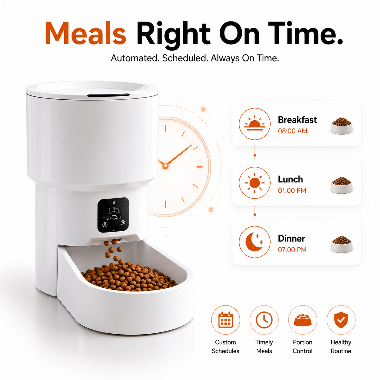 Nexora™ SmartFeed Elite — WiFi App-Controlled Automatic Pet Food Dispenser For Cats & Dogs