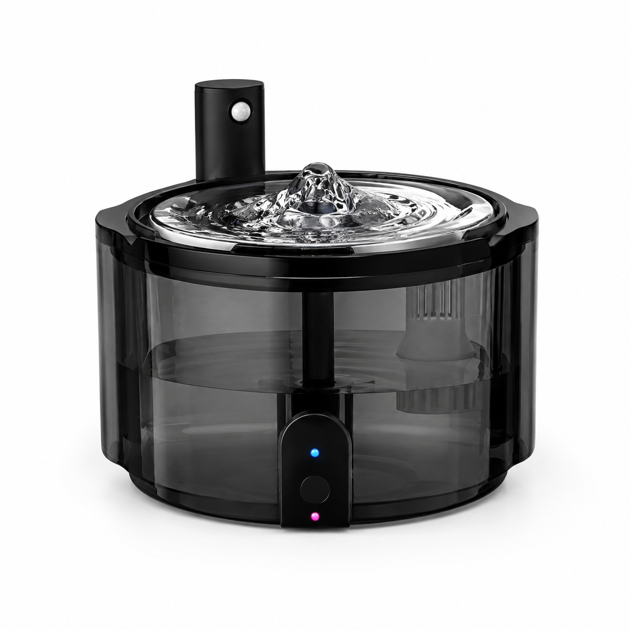 Nexora™ AquaSense Noir — Smart Motion Sensor Rechargeable Pet Water Fountain For Cats & Dogs (Black Edition)