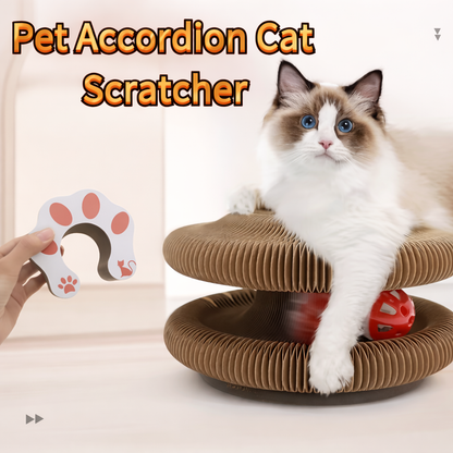Nexora™ 3-in-1 Interactive Cat Scratcher Toy – Play, Scratch & Hide