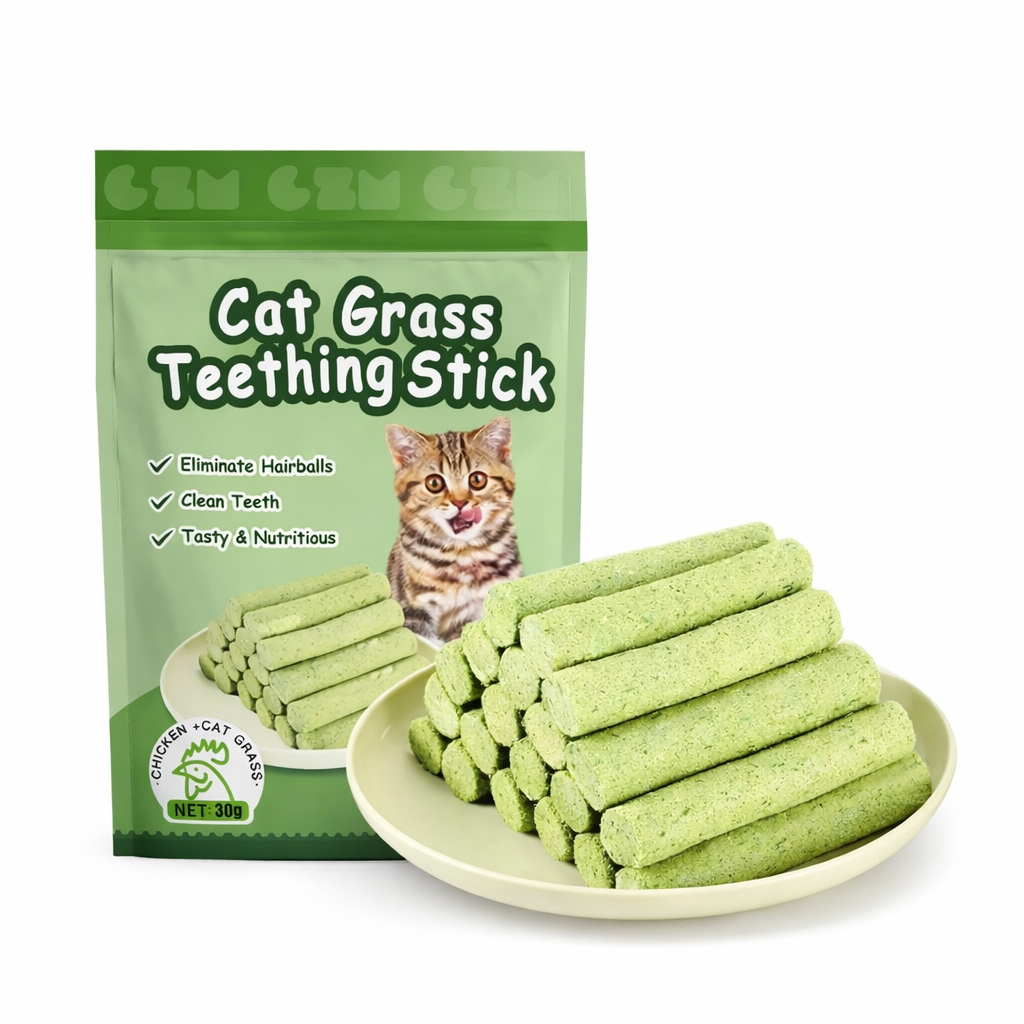 Nexora™ Feline Dental Grass Chews – 6-Piece Pack