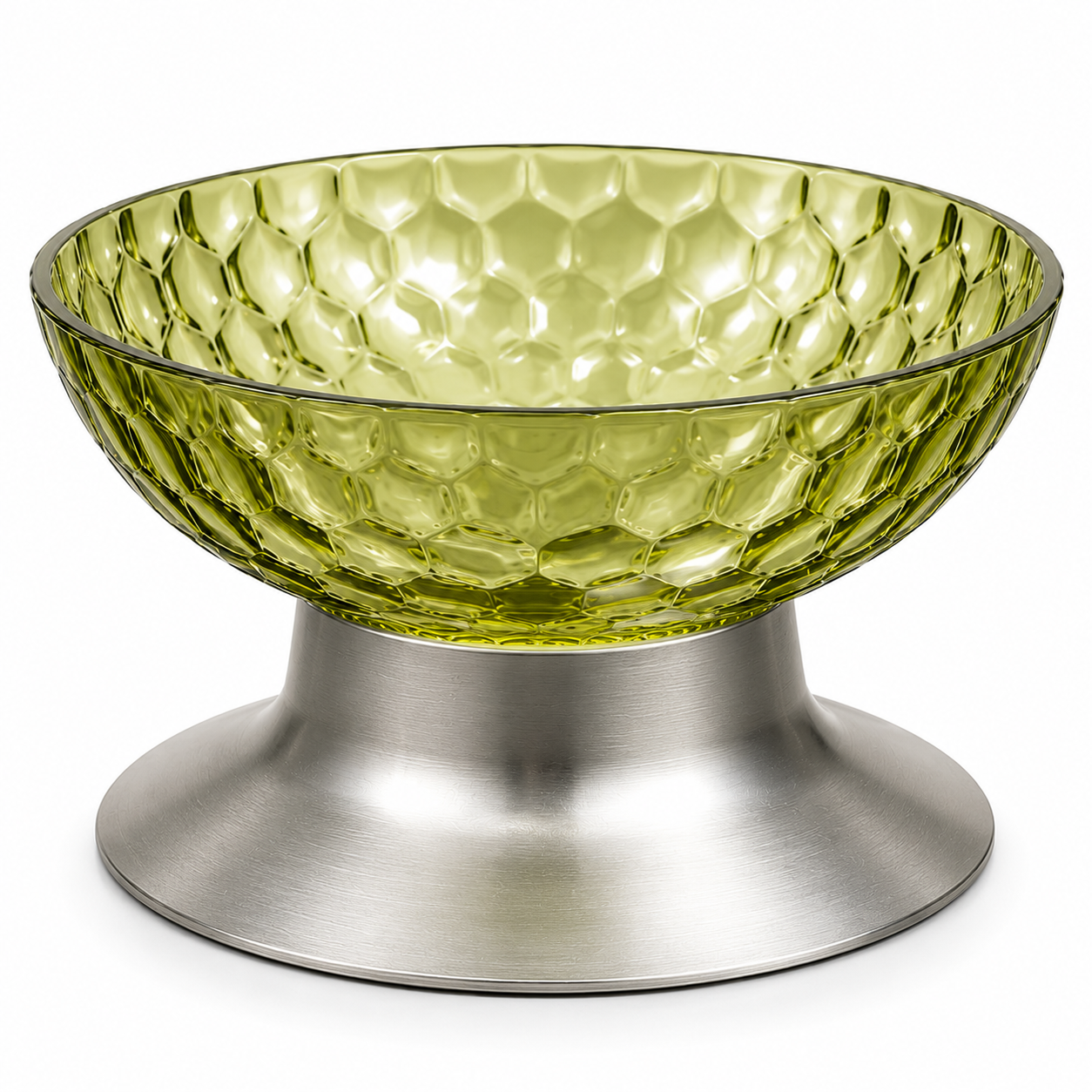 Nexora™ Crystal Transparent Pet Bowl — Elevated Luxury Feeding Bowl with Anti-Slip Base for Dogs & Cats