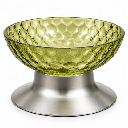 Nexora™ Crystal Transparent Pet Bowl — Elevated Luxury Feeding Bowl with Anti-Slip Base for Dogs & Cats