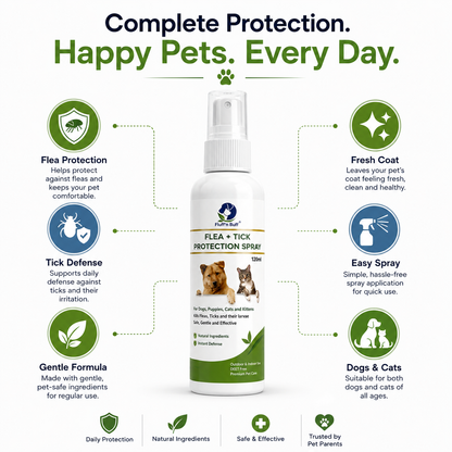 Nexora™ FleaGuard Protection Spray 120ML — Fast-Acting Flea & Tick Defense for Dogs & Cats
