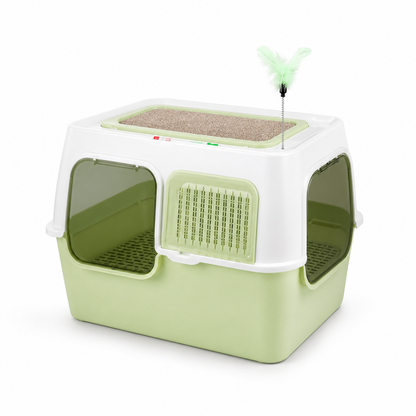 Nexora™ CozyClean Cat Haven — Premium Enclosed Cat Litter Box With Smart Ventilation & Easy-Clean Design