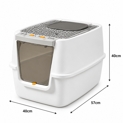 Nexora™ CozyClean Elite — Premium Enclosed Cat Litter Box With Splash Guard & Spacious Privacy Design