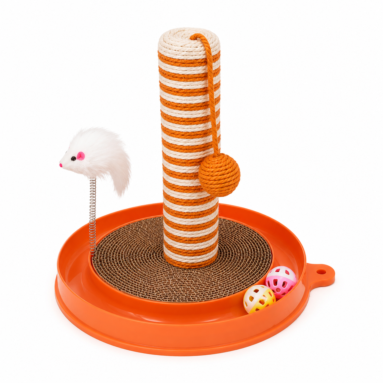 Nexora™ TurboScratch Interactive Scratching Pool — Interactive Cat Scratcher with Rolling Ball Track & Sisal Scratching Post