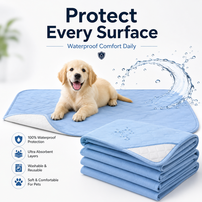 Nexora™ AquaShield Mat — Ultra Absorbent Waterproof Protection Pad For Pets, Beds & Floors