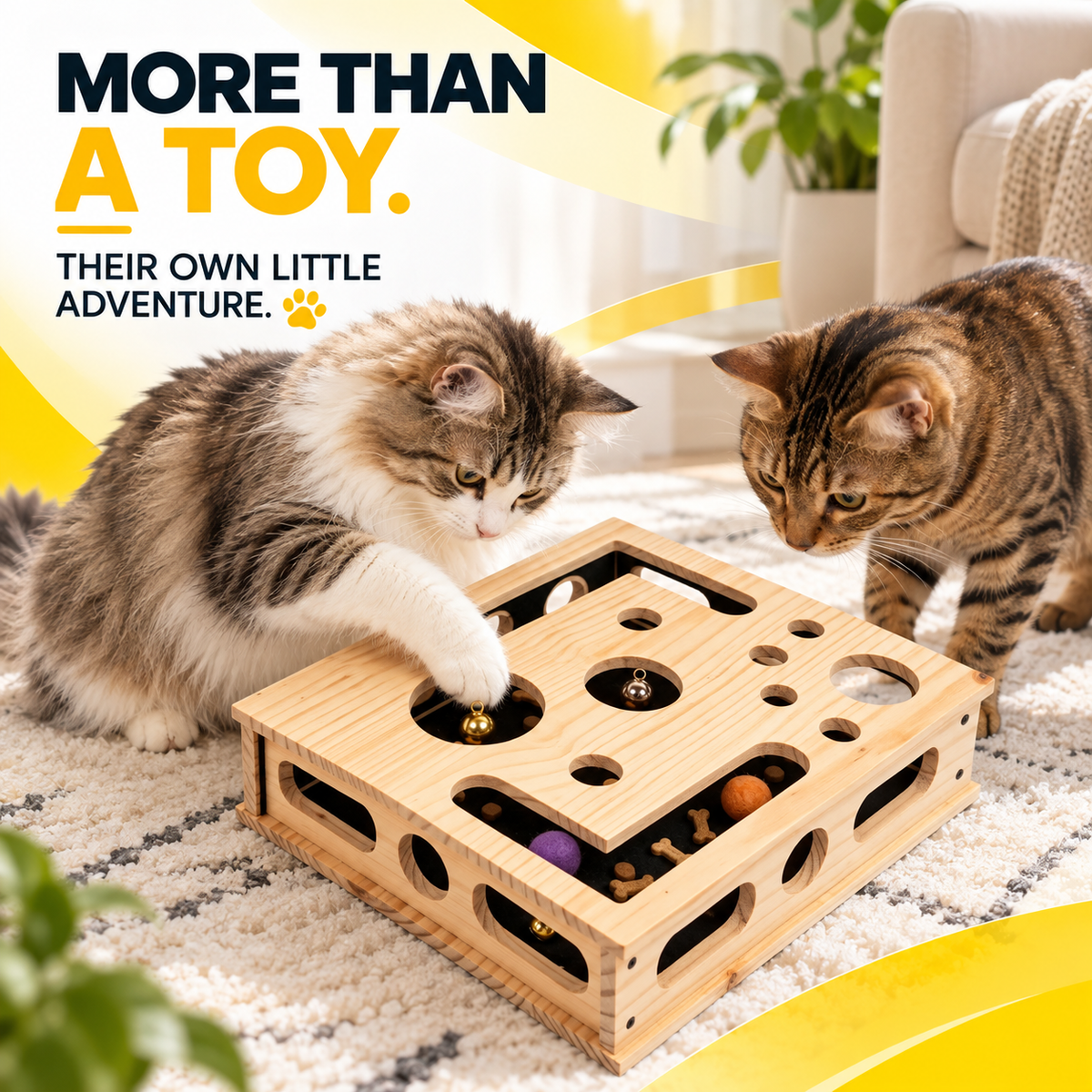 Nexora™ PawPuzzle Cat Scratch & Interactive Puzzle Toy