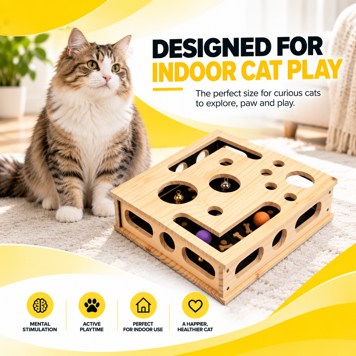 Nexora™ PawPuzzle Cat Scratch & Interactive Puzzle Toy