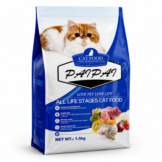 PAIPAI™ Premium Ocean Fish & Chicken Cat Food — Complete Nutrition For Cats | 400g, 1.5kg