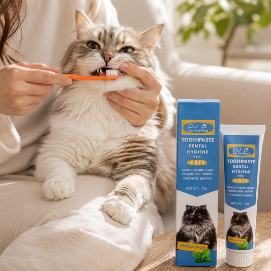 Nexora™ Cat Dental Care Kit — Complete Toothbrush & Vanilla-Flavored Toothpaste Set for Fresh Breath, Healthy Teeth & Daily Oral Hygiene