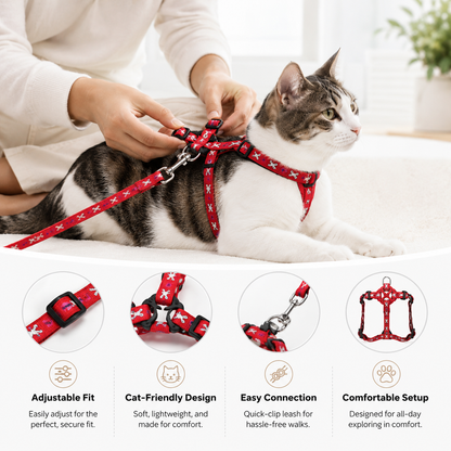 Nexora™ Adjustable Cat Harness & Leash Set