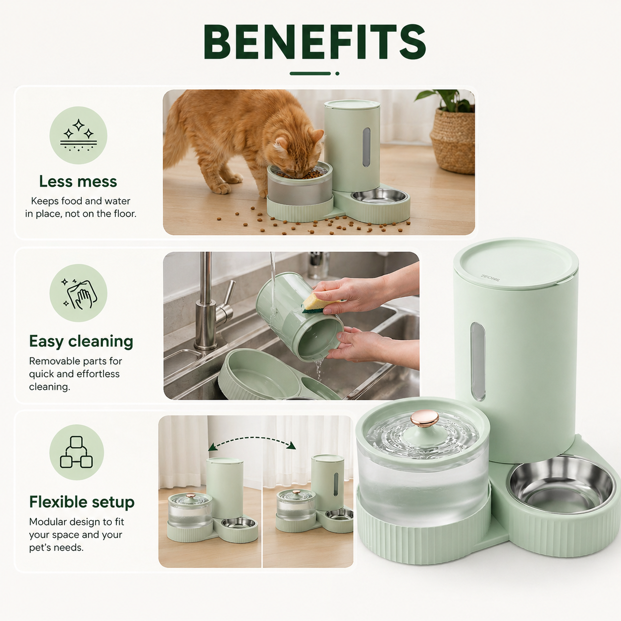 Nexora™ Advanced Pet Food Dispenser & Water Fountain System