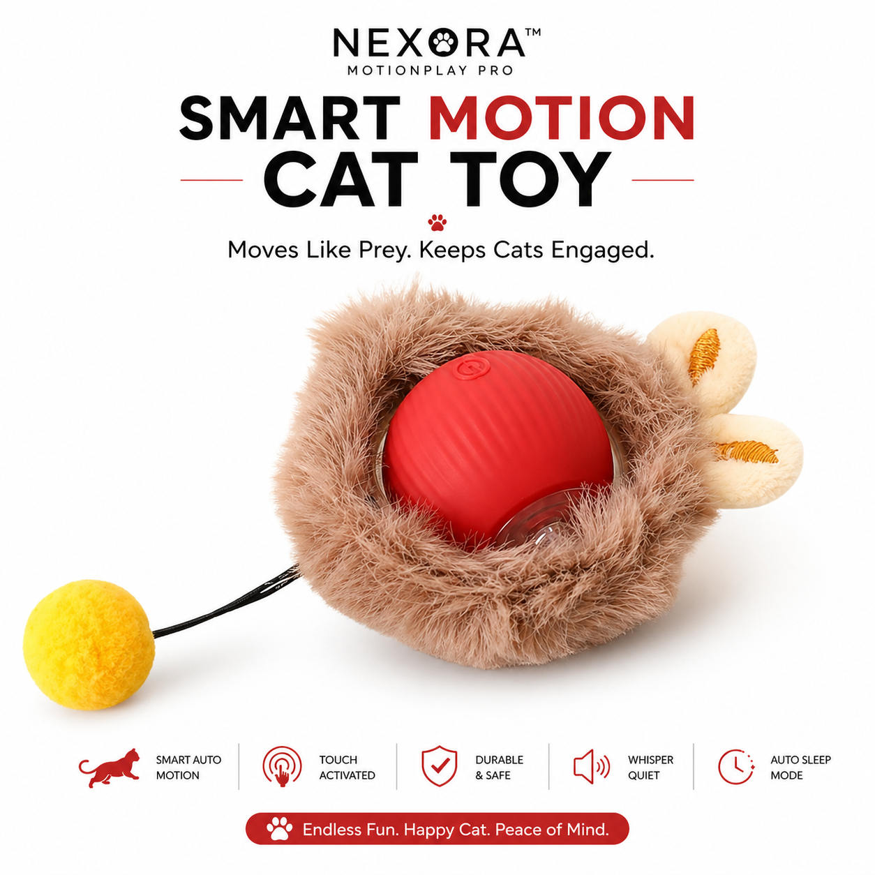 Nexora™ MotionPlay Pro — Smart Interactive Cat Ball