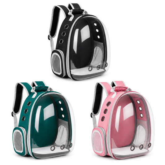 Nexora™ TravelNest Pet Carrier — Transparent Travel Shoulder Bag For Cats & Small Pets