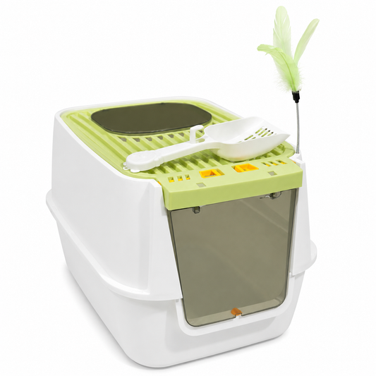 Nexora™ CozyClean Elite — Premium Enclosed Cat Litter Box With Splash Guard & Spacious Privacy Design