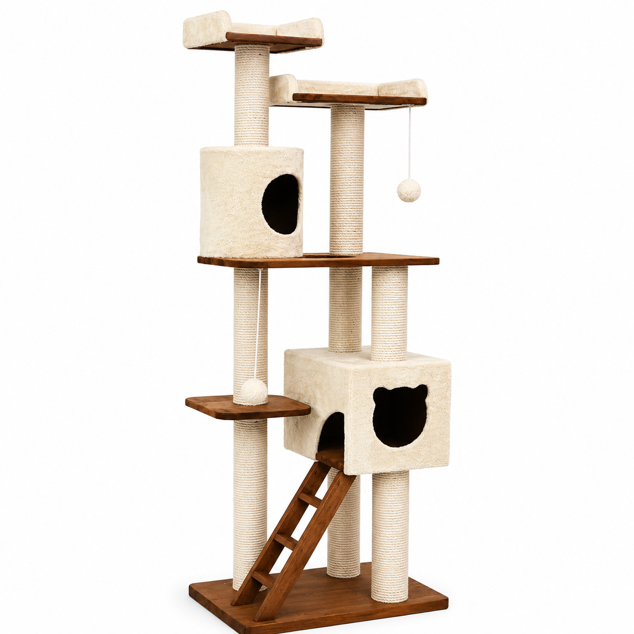 Nexora™ Premium Cat Tree House 1.o 183cm — Multi-Level Scratching, Climbing & Resting Tower For Cats