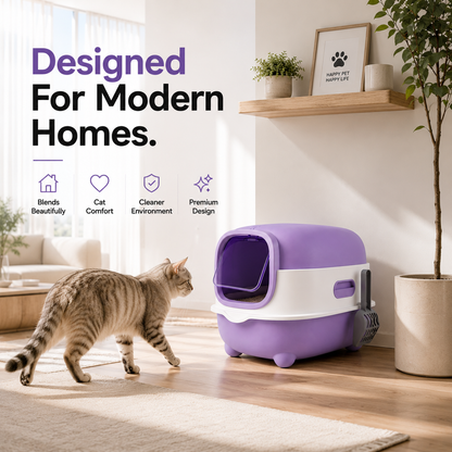 Nexora™ CozyPod Elite — Premium Enclosed Cat Litter Box With Privacy Door & Easy-Clean Design