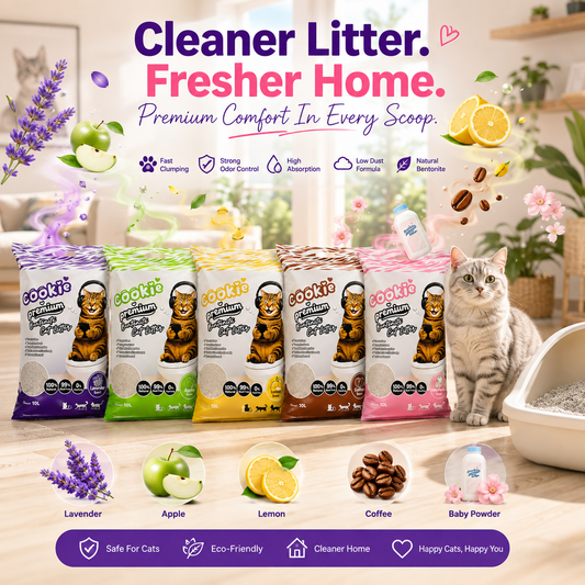 Nexora™ AromaClump Elite — Premium 10L Bentonite Cat Litter With Fast Clumping & 5 Fresh Fragrances