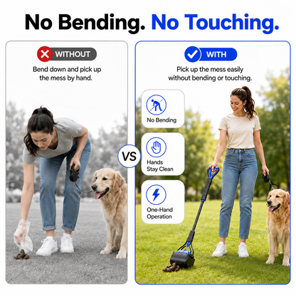 Nexora™ CleanGrab Litter Picker — One-Handed Hygienic Pet Waste Scooper with Bag Holder