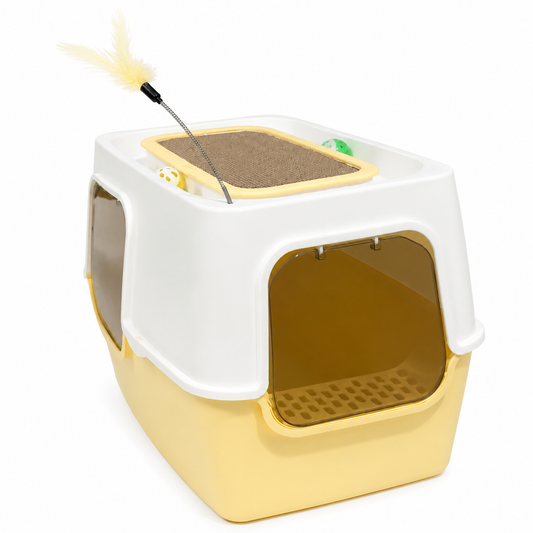 Nexora™ CozyClean Cat Haven — Premium Enclosed Cat Litter Box With Smart Ventilation & Easy-Clean Design