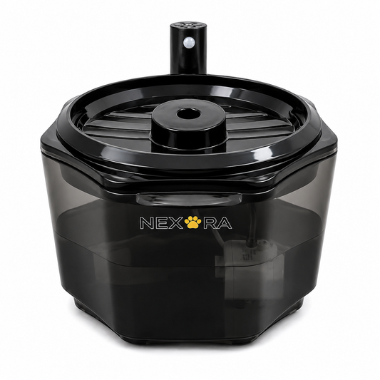 Nexora™ AquaSense Noir — Smart Motion Sensor Rechargeable Pet Water Fountain For Cats & Dogs (Black Edition)