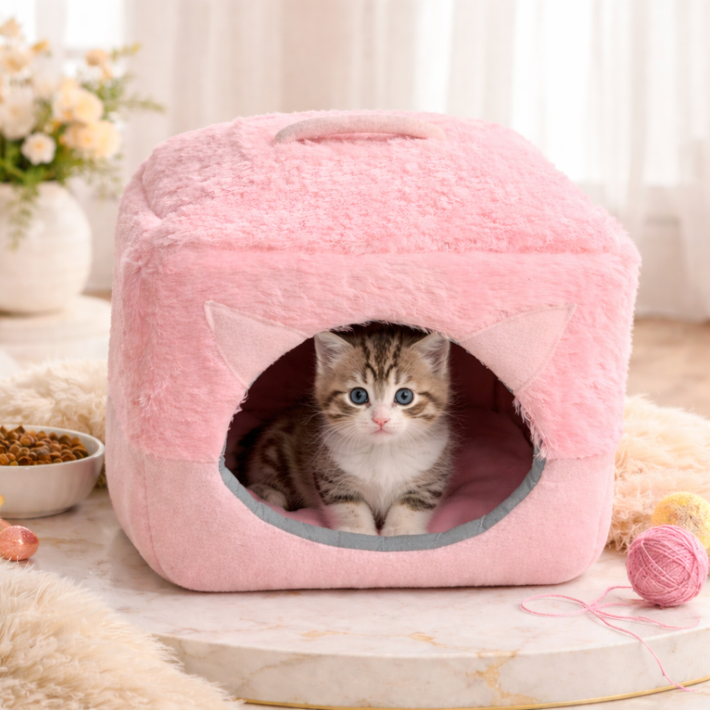 Nexora™ Duo-Comfort Cave & Bed