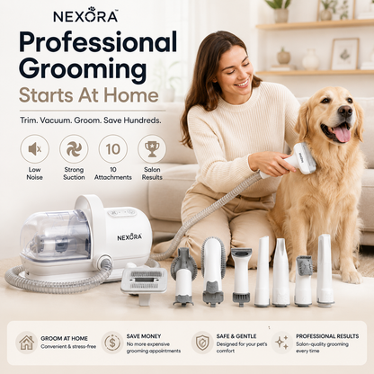 Nexora™ FurFlow 10-in-1 Professional Pet Grooming & Fur Vacuum System