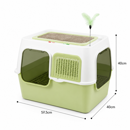 Nexora™ CozyClean Cat Haven — Premium Enclosed Cat Litter Box With Smart Ventilation & Easy-Clean Design