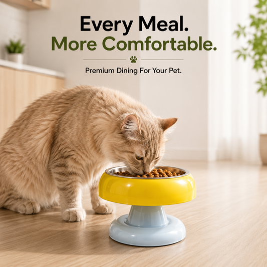 Nexora™ ElevaBowl — Elevated Stainless Steel Pet Feeding Bowl For Pets