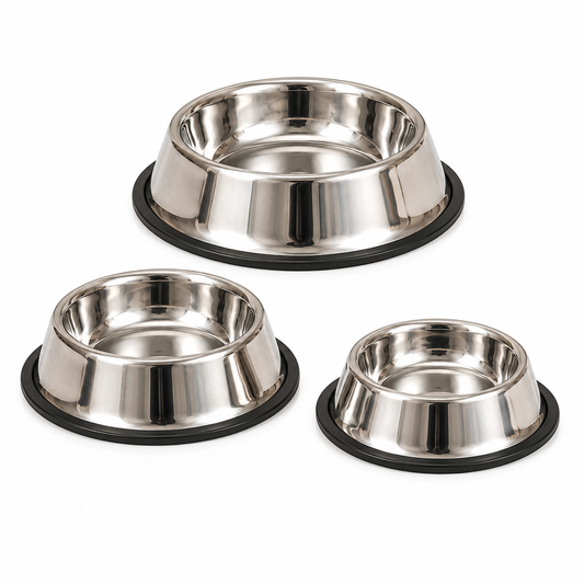 Nexora™ Stainless Steel Pet Food Bowl — Heavy-Duty Non-Slip Feeding Bowl for Dogs & Cats